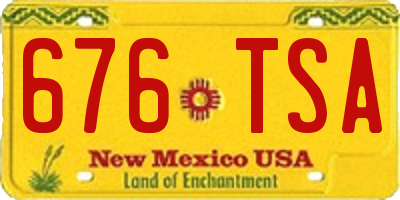 NM license plate 676TSA