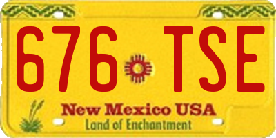 NM license plate 676TSE