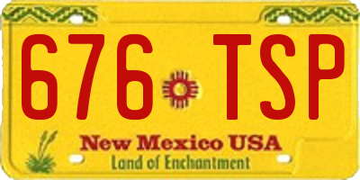 NM license plate 676TSP