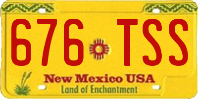 NM license plate 676TSS