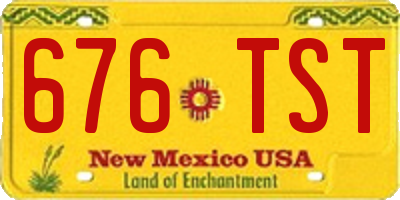 NM license plate 676TST