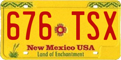 NM license plate 676TSX