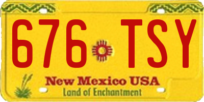 NM license plate 676TSY