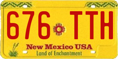NM license plate 676TTH