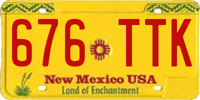 NM license plate 676TTK