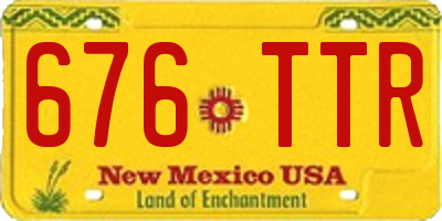 NM license plate 676TTR