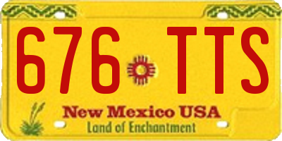 NM license plate 676TTS