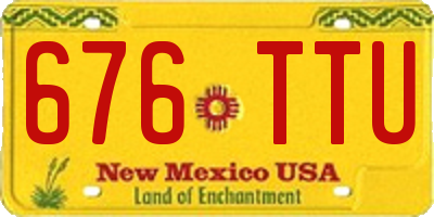 NM license plate 676TTU