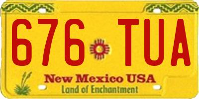 NM license plate 676TUA