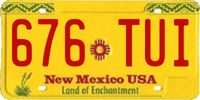 NM license plate 676TUI
