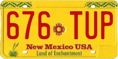 NM license plate 676TUP