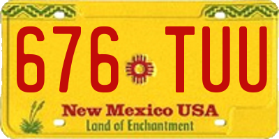 NM license plate 676TUU