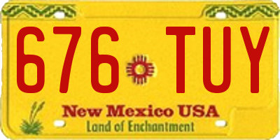 NM license plate 676TUY