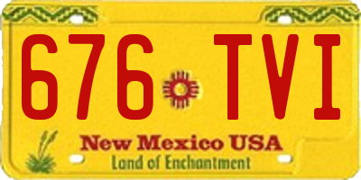 NM license plate 676TVI