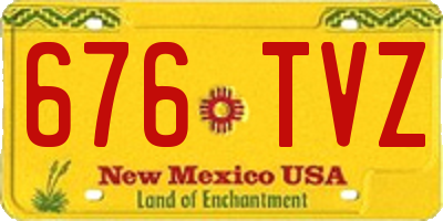 NM license plate 676TVZ