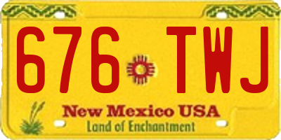 NM license plate 676TWJ