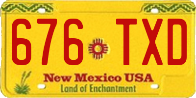 NM license plate 676TXD