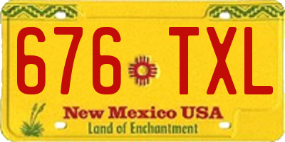 NM license plate 676TXL