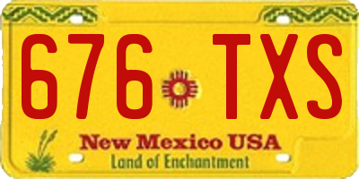 NM license plate 676TXS