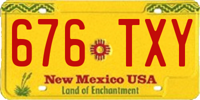 NM license plate 676TXY