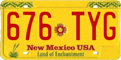 NM license plate 676TYG