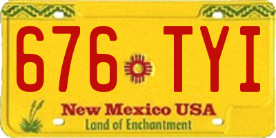 NM license plate 676TYI