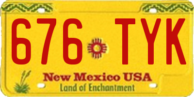 NM license plate 676TYK