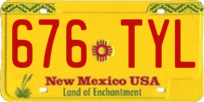NM license plate 676TYL
