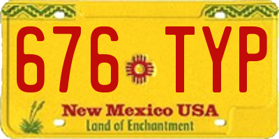NM license plate 676TYP