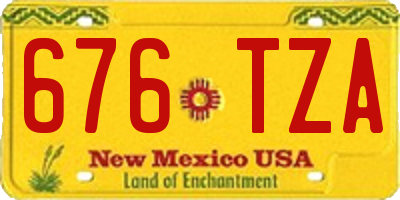 NM license plate 676TZA