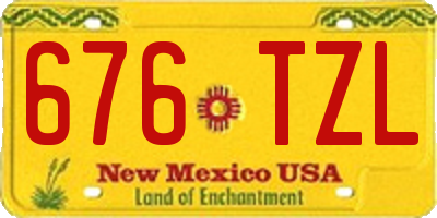 NM license plate 676TZL