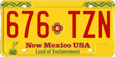 NM license plate 676TZN