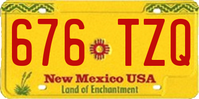 NM license plate 676TZQ