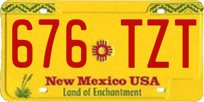 NM license plate 676TZT