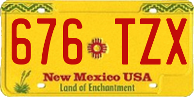 NM license plate 676TZX