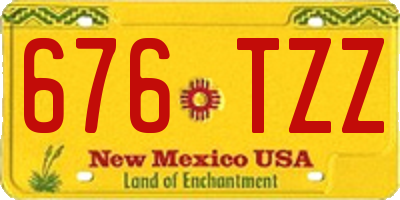 NM license plate 676TZZ