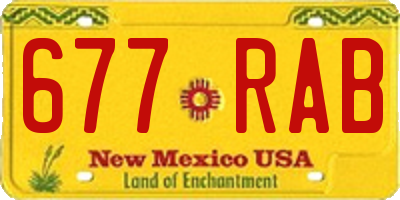 NM license plate 677RAB