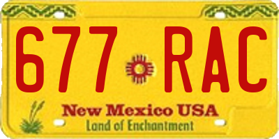 NM license plate 677RAC