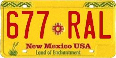 NM license plate 677RAL