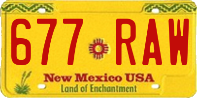 NM license plate 677RAW