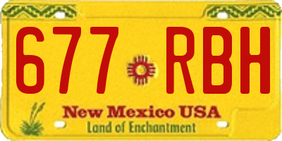 NM license plate 677RBH