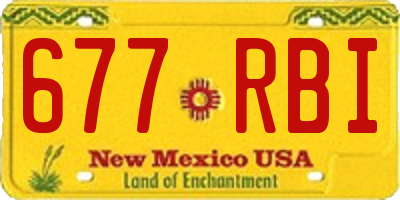 NM license plate 677RBI