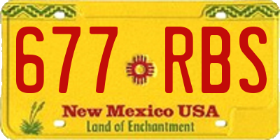 NM license plate 677RBS