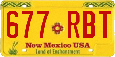 NM license plate 677RBT