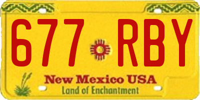 NM license plate 677RBY