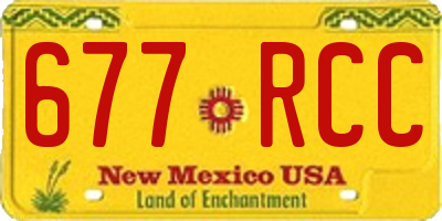 NM license plate 677RCC