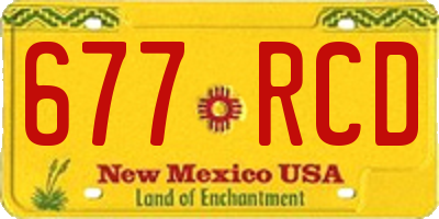 NM license plate 677RCD