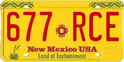 NM license plate 677RCE