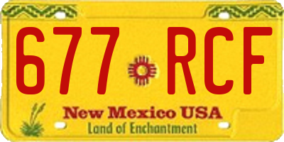 NM license plate 677RCF