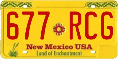 NM license plate 677RCG